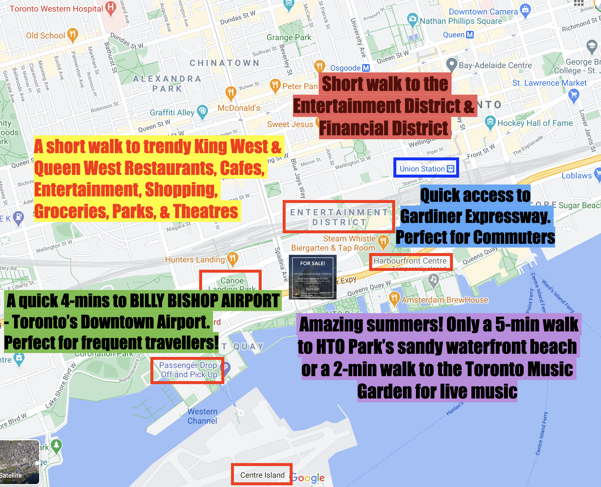 Map of 410 queens quay